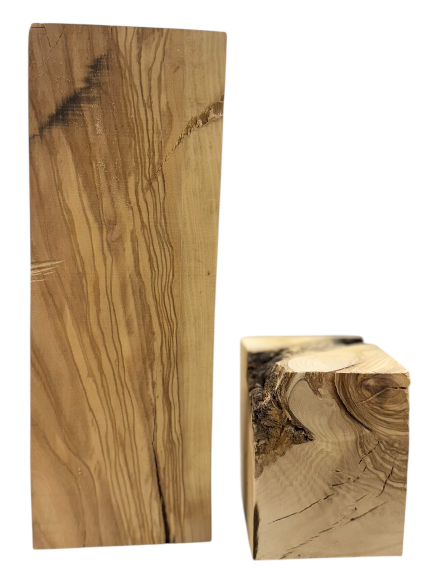Olive Wood Turning Blank 2 Piece Set. 016, O17
