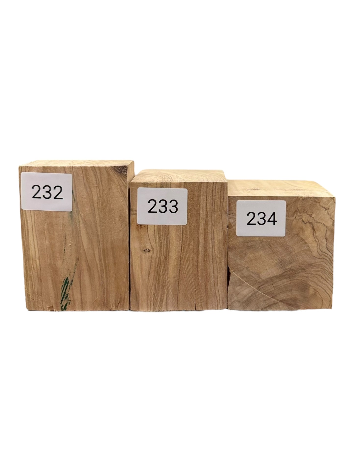 Olive Wood Turning Blank 3 Piece Set. #232, #233, #234