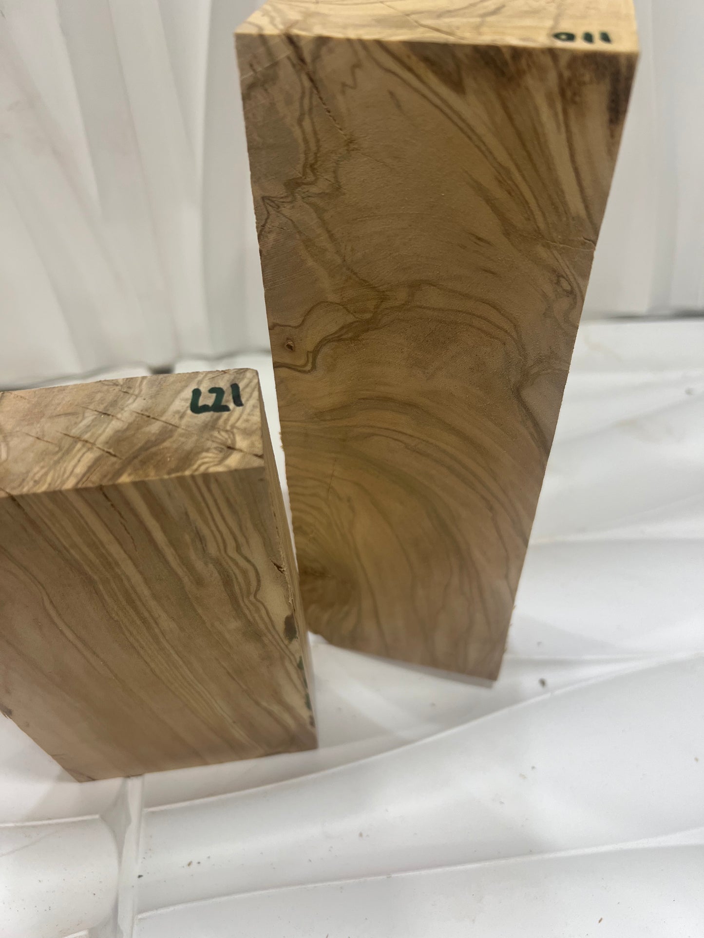Olive wood blank set of 4 blanks 116, 128, 127, 110.