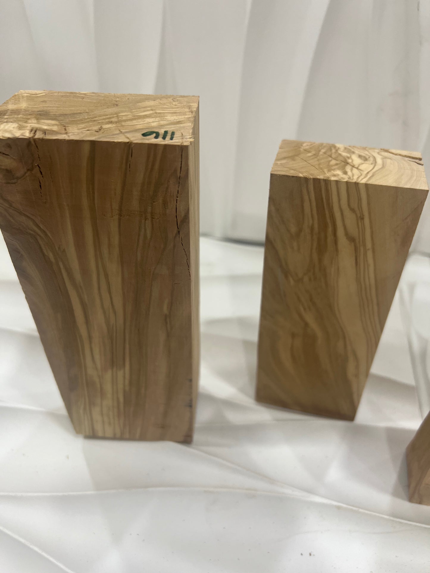 Olive wood blank set of 4 blanks 116, 128, 127, 110.