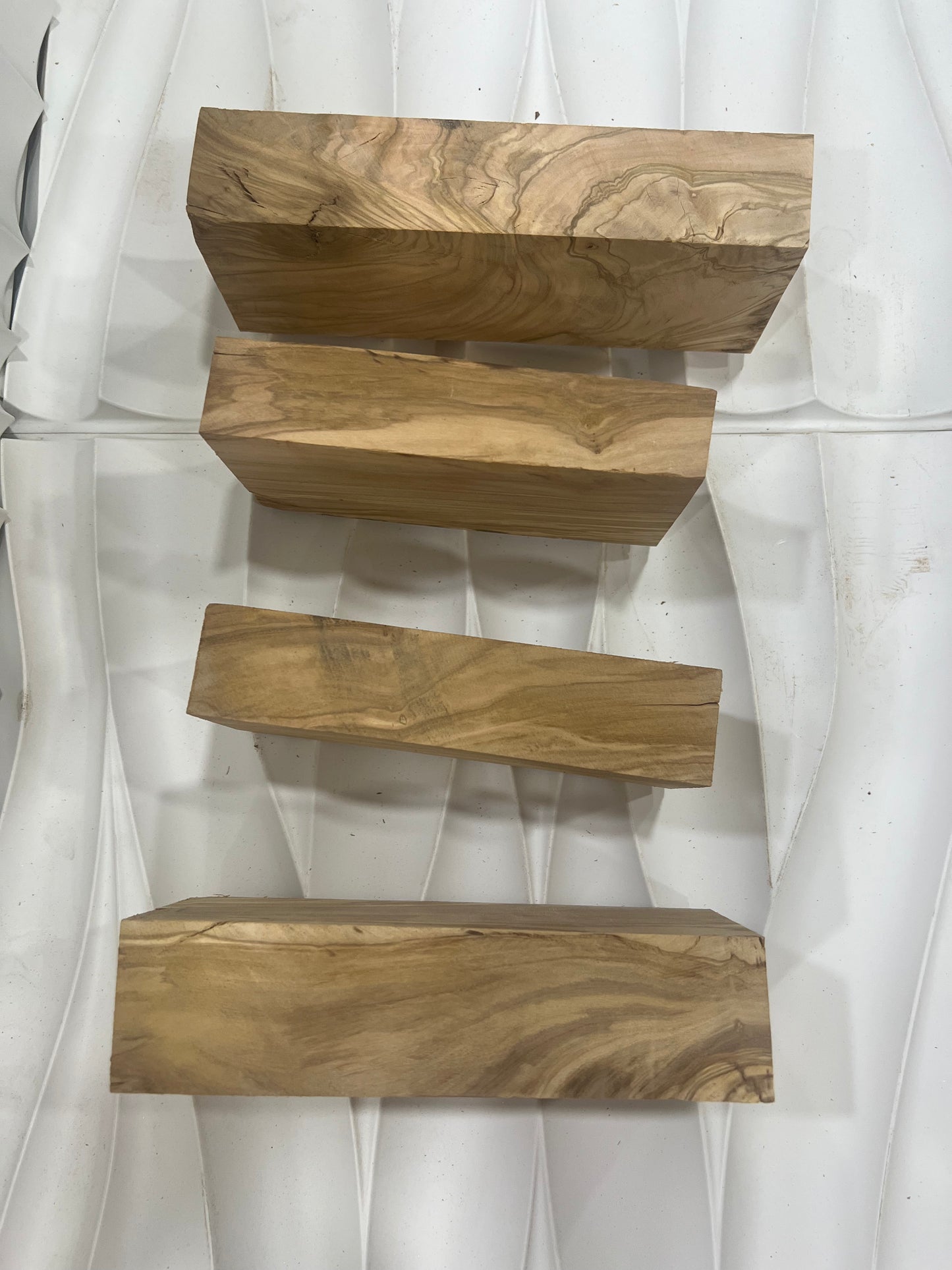 Olive wood blank set of 4 blanks 116, 128, 127, 110.