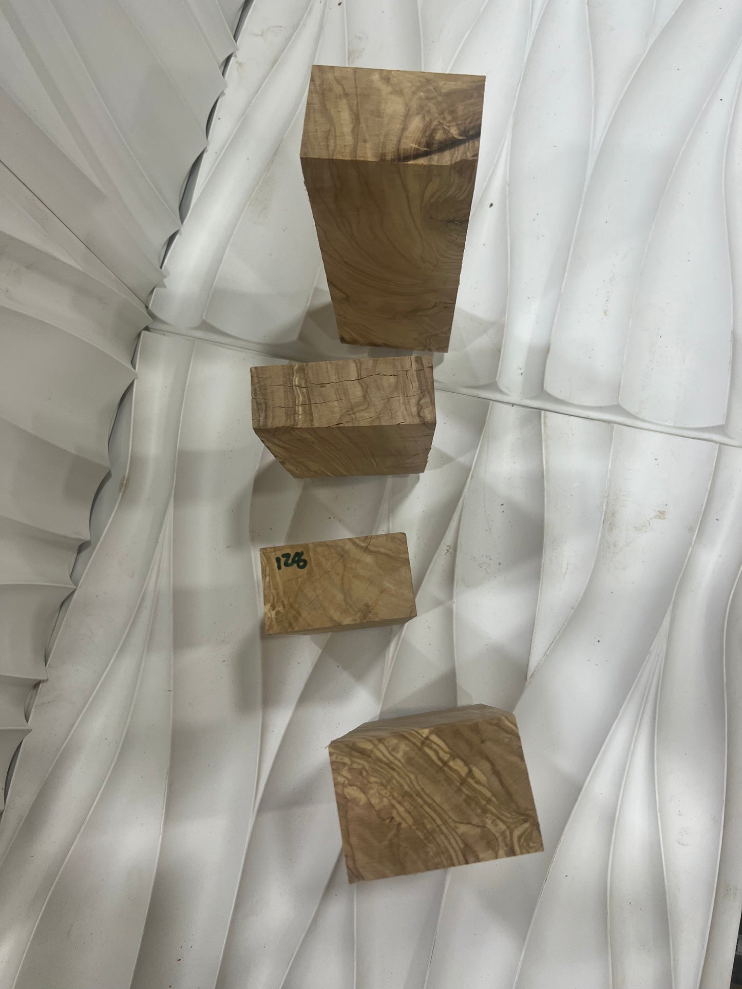 Olive wood blank set of 4 blanks 116, 128, 127, 110.