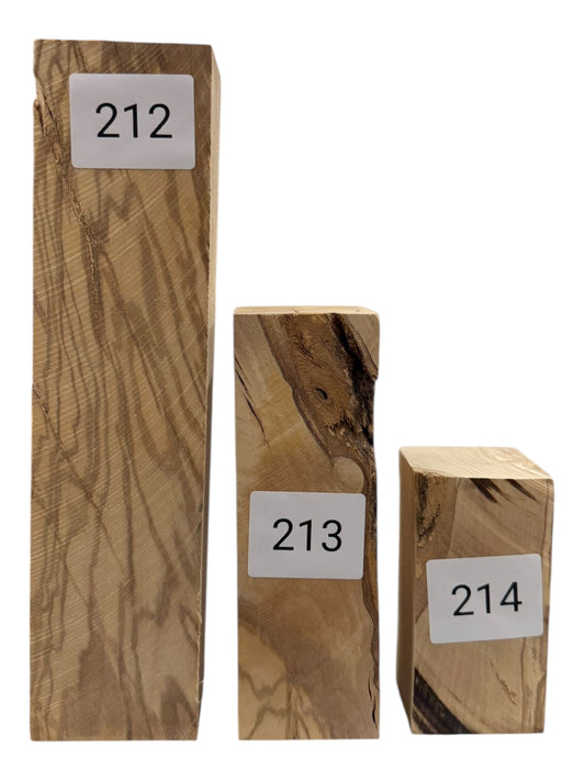 Olive Wood Turning Blank 3 Piece Set. #212, #213, #214