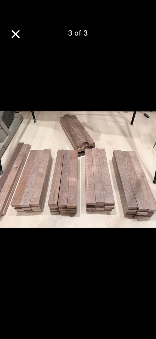 1” thick Walnut cutting board packs