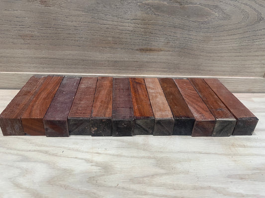 1.5x1.5x7.25” paduak blanks