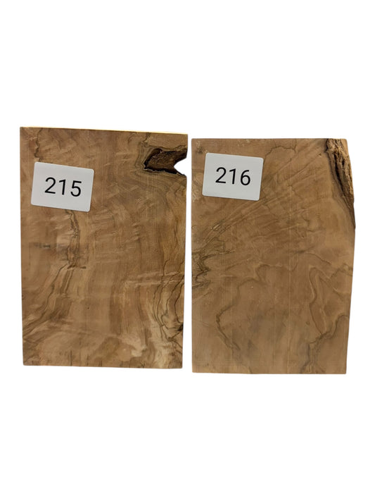 Olive Wood Highly Figured Blank 2 piece kit #215, #216