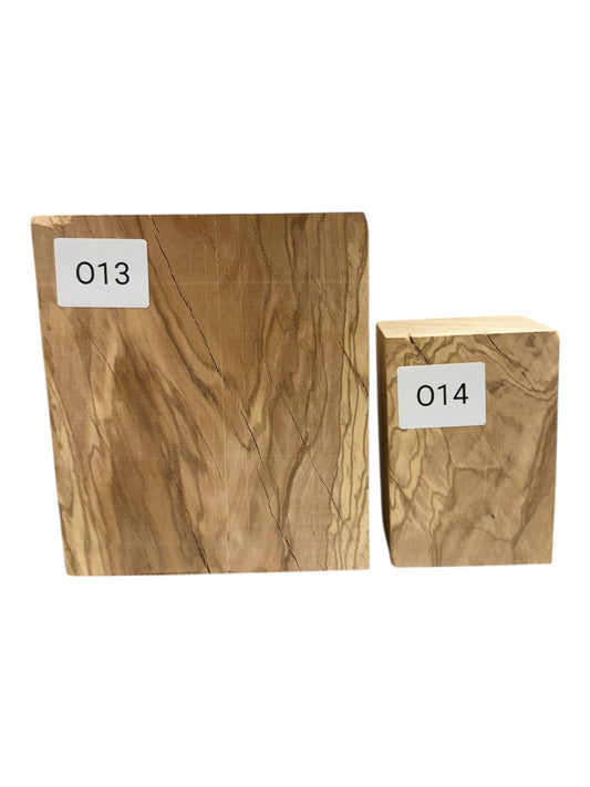 Olive Wood Turning Blank 2 Piece Set. 013, O14