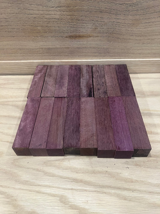 1.25x1.25x5” Purple Heart blanks