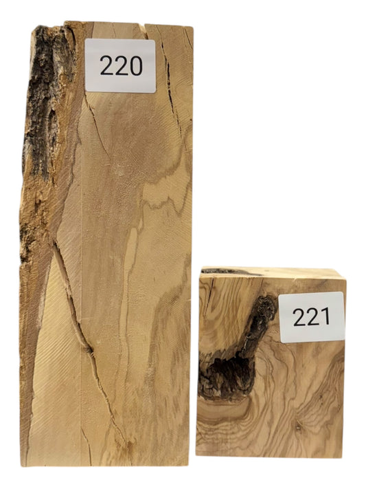 Olive Wood Turning Blank 2 Piece Set. #220, #221