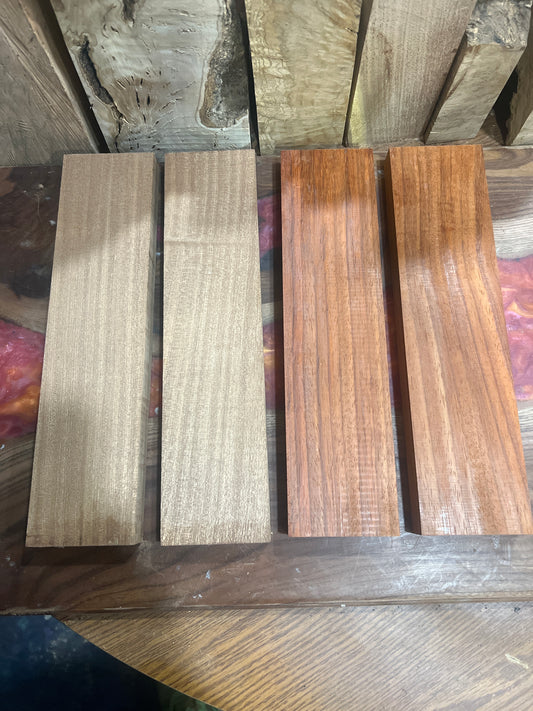 4 piece set sapele and paduak #964,965,966,967