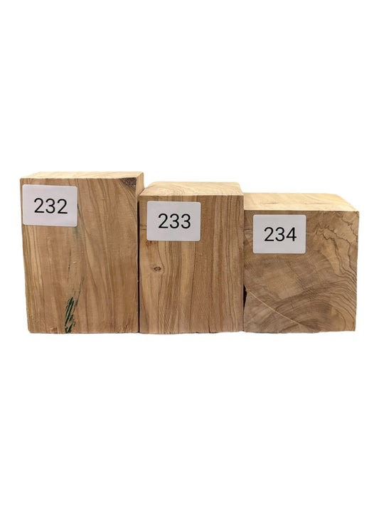 Olive Wood Turning Blank 3 Piece Set. #232, #233, #234