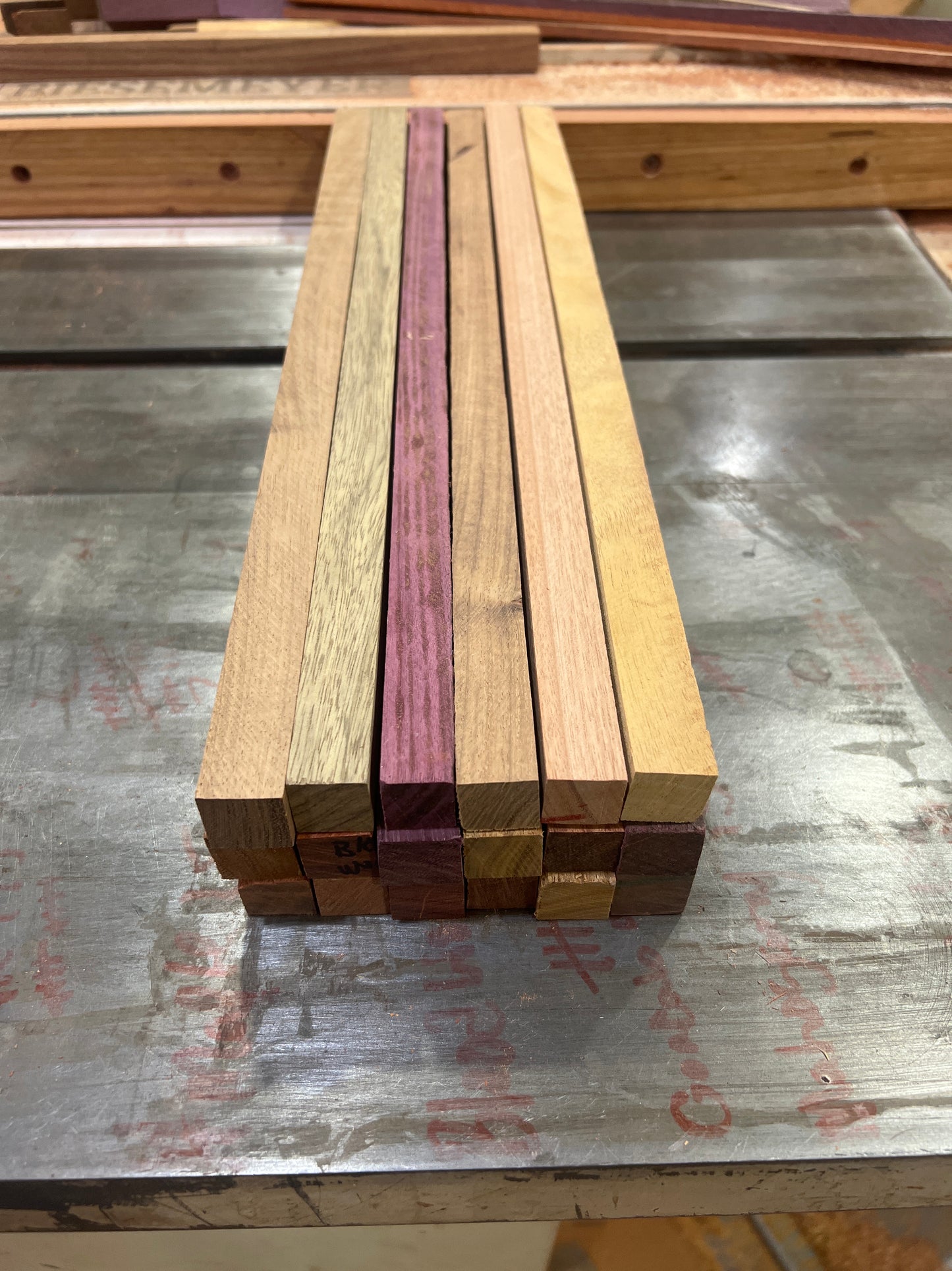 3/4x3/4x18” exotic turning/inlay pieces