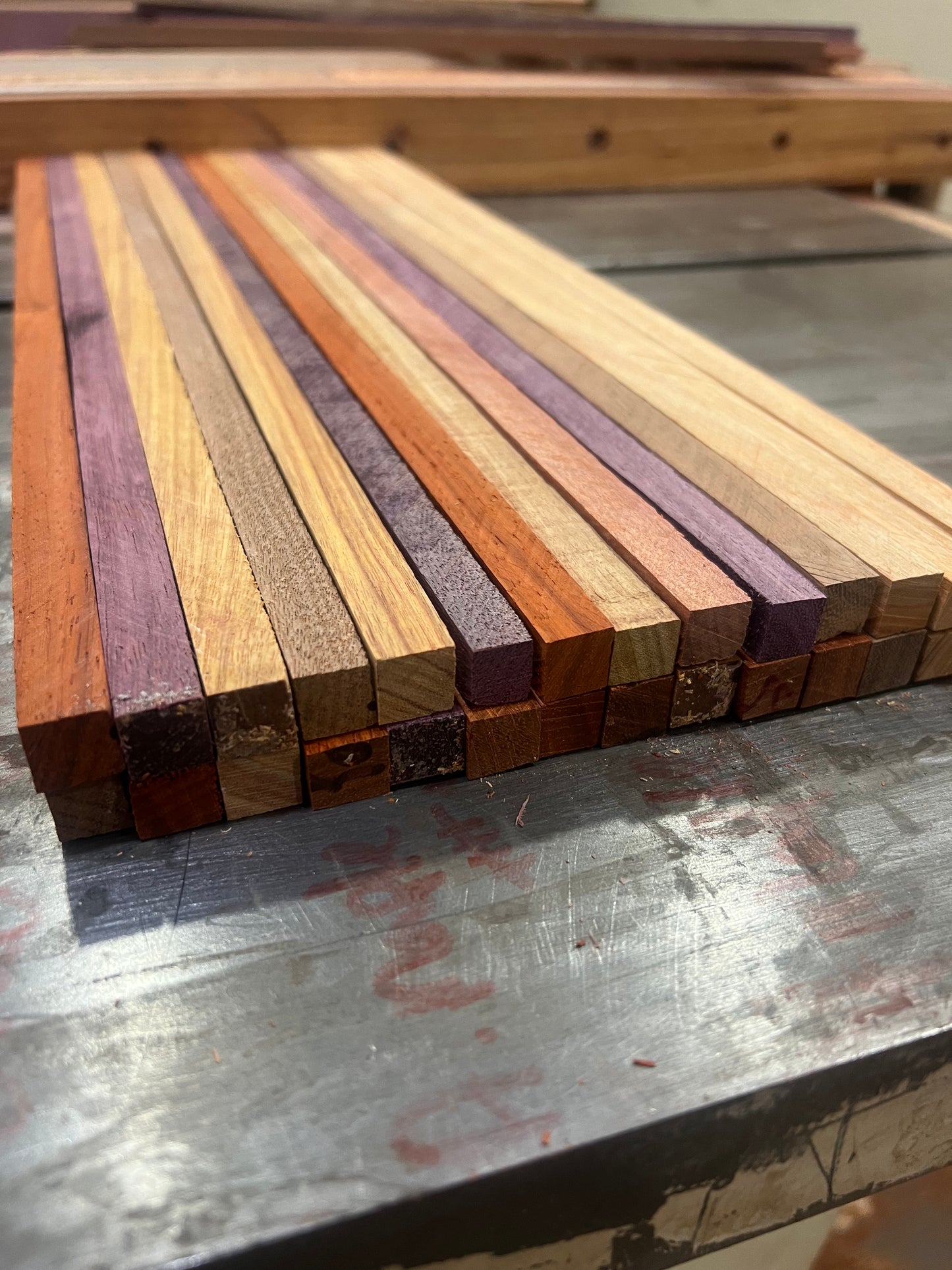 1/2” squared exotic square dowels 25 pack.
